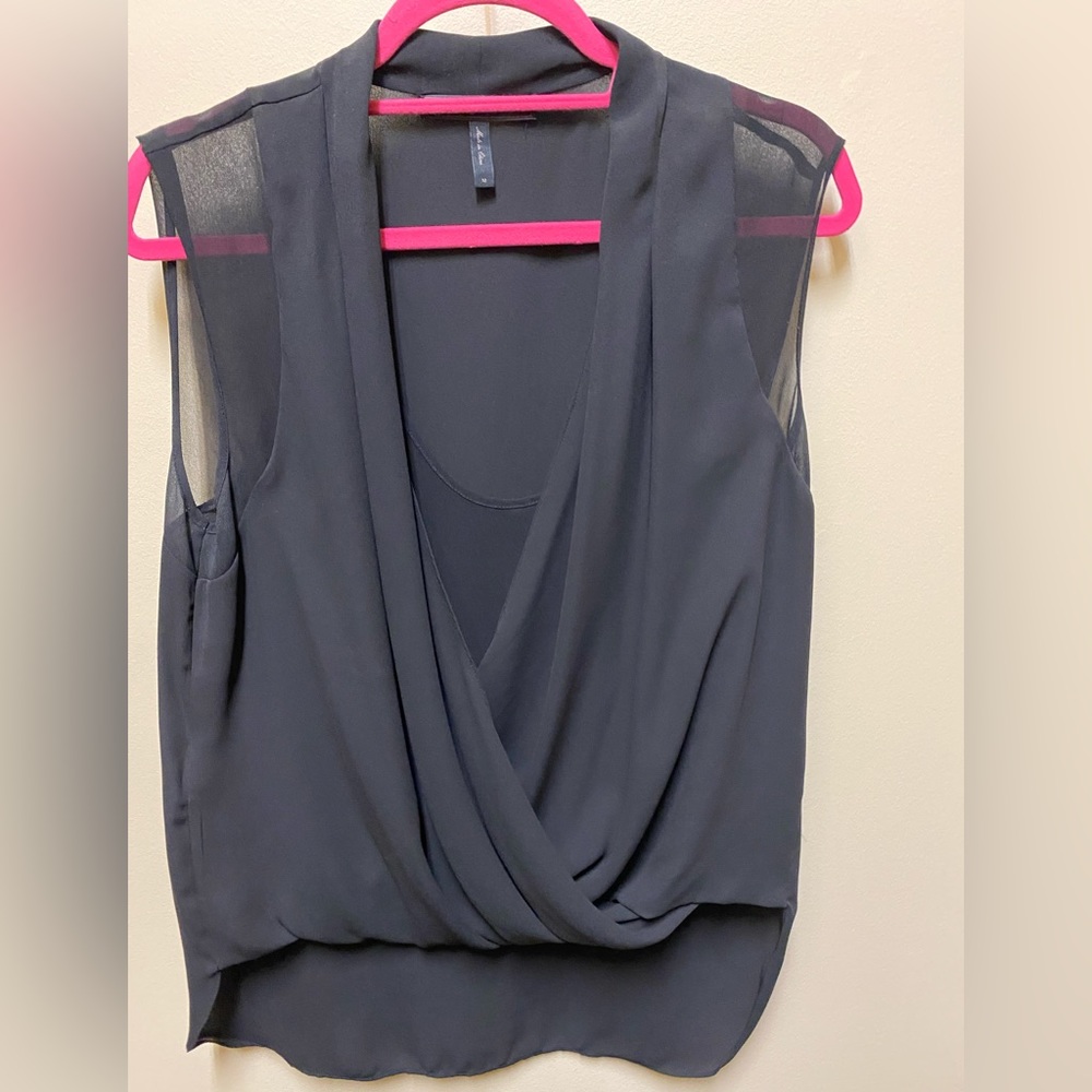 BCBG black dressy blouse